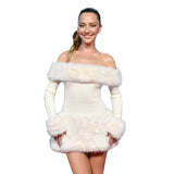 Hexing Autumn And Winter Snow White Christmas Hair Splicing A Word Shoulder Repair Knitted