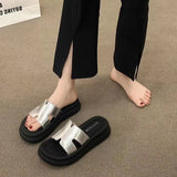 Women's New Round-Headed Beach Sandals In The Summer Of 2025 Fashion Drag Wearing Sandals