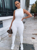 Casual Jumpsuit Women Sexy O Neck Long Sleeve Skinny Romper Night Club Overall Outfit
