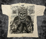 Street Demon Skull Tide Brand New Printed T-Shirt Gothic High Street T-Shirt Round