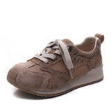 Layer Of Cow Skin Retro Sports Casual Shoes Single Shoes 2025 Spring And Summer New Leather Soft-Soled Forrest Shoes Old Dad