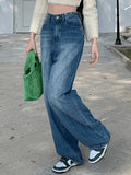 Faded Denim Baggy Boyfriend Jeans-Outfit