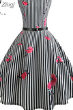 Womens Dresses 2023 Casual Floral Retro Vintage 50s 60s Robe Rockabilly Swing Pinup Vestidos Valentines Day Party