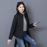 Women Jacket Cotton Short New Warm Solid Color Zipper Pocket Stitching Retro Long Sleeve Top Coat Outwear Size L-5XL