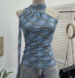 And Summer Ribbon Wear Double Mesh Sexy Hottie Hanging Neck Sling Vest Woman