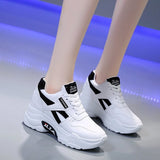 Small White Shoes Women 2025 Autumn New Students Color Casual Sneakers Korean Version Of Thick-Soled Height Old Dad