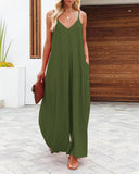 Wide Leg Trousers Women 2025 Summer New Solid-Colored Bag Casual