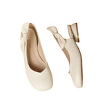 Women's Shoes 2025 New Bow Bow Korean Version Of The Sandals Round Head Low Women's Shoes Sandals Women's