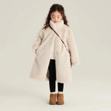New Girls Imitation Water Marinade Coat Children Warm Winter Clothing Thick Fur Coat Winter