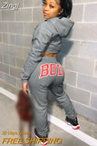 Sporty 2 Piece Set Hoodies and Sweatpants Fall Winter Clothes Women Two Piece Outfits Casual Tracksuits