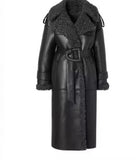 Women's Clothing Explosion Pure Fashion Street Collar Fur Warm Coat Long