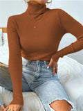 Turtleneck Ribbed Knit Sweater- Outfit