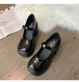 Zingj Simple Leather Face High Heels Female 2023 Spring And Autumn New Thick With High Foreign Style Model Single Shoes Ins