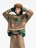 Vintage Stars Striped Knitted
