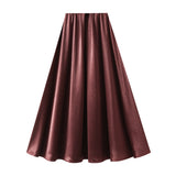 New Spring And Autumn New A-Dress Skirt Mid-Dress Mid-Dress Mid-Dress Mid-Senior Skirt