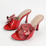 Dew Fashion Sandals Women Bows With 9CM High Heel