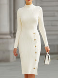 Casual Wool Dress Temperament Simple Dress Dress Autumn And Winter Women's