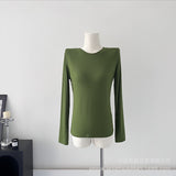 New Model Knitted Long-Sleeved Women Hot To Sell The Basic Solid Color Bottom