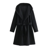 New Autumn Style Hooded Woolen Coat