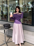 Xixi 2025 Spring New Temperament Commute High-Waisted Half-Body Skirt A Folding A-Word Skirt