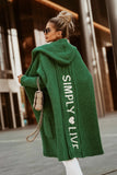Sweater Cardigan Long Letter Knitted Loose Knit Coat Woman In Autumn/Winter