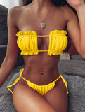 Zingj New Swimsuit Hot Sexy Folded 镂 Empty