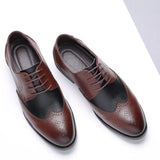 Zingj British Bullock Men's Plus Size Men's Shoes Fashion Trend Round-Headed Men's Single