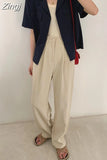Pants Women Various Lengths All-match Spring Loose Empire Ins Simple College Mujer Solid Trousers Baggy Fashion