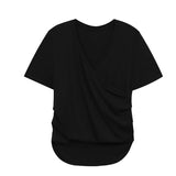 Zingj V-Neck Short-Sleeved T-Shirt Women 2024 Summer New Design Sense Slim Slim Short Students Slim Jacket