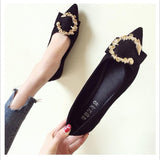 Red Fashion Light Mouth Single Shoes Women's 2025 Spring Flat-Bottomed Metal Beans Soft Sole Lazy One-Legged Pedal Women's