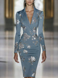 Women's Dress In Autumn And Winter 2025 Holiday Fashion Style And Printed