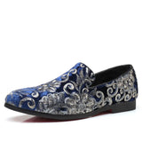 Zingj Men's Versatile Floral Sequins Casual Plus-Size Fashion Loafers With Men's
