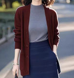 Blue Sweater Knitted Cardigan Spring Women 2025 New Korean Soft Languid Languid Wind Unique Super-Good-Looking