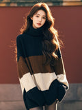High-Necked Sweater Women's Autumn And Winter New Korean Atmosphere Soft Languid Outside Wearing Knitwear