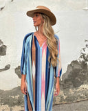 Spring/Autumn Spring/Autumn New V-Neck Fashion Print Seven-Sleeve Loose