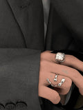 Irregular Geometric Cuff Ring- Outfit