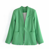 New Multi-Color Solid-Color Slimming Simple Leisure Suit Jacket