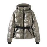 Women's Clothing Explosion With Belt Long-Sleeved Ski Cotton Jacket