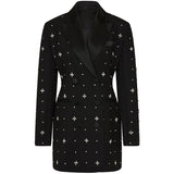 Star Fashion New Heavy Industry Nails And Diamond Suit Dress Body Short