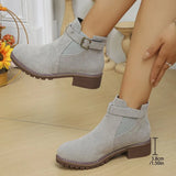 Short Boots In The Autumn And Winter Of 2025, Women With Thick And Velvet Noodles With One-Sightening Black Martin