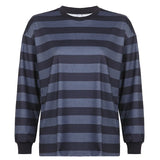 Crew Neck Striped Oversize SweatshirtOutfit