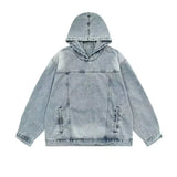 Zingj Retro Wash Water Hooded Loose Cowboy Hoodie Coat Female 2023 Spring And Autumn New Jacket