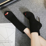 2025 Fish Mouth Sleeve Flying 43 Yards High Heel Short Boots Women's Fine Heel Fashion
