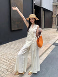 Xixi 2025 Spring New Temperament Linen Vest + High Waist Display Thin Leg Trousers Two Sets Of Women