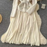 Luxury Famous 媛风 High-End Dress Women Winter Square To Receive Waist Thin Design Niche Temperament
