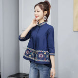 Autumn Dress New 2025 Korean Version Versatile Standing Collar Embroidery A Word Doll Shirt Female Jacket