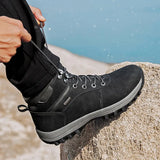 High-Top Snow Boots Cotton Shoes Winter Plus Velvet Warm Men's Leisure Outdoor Hiking Leisure