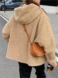 solid color reversible jacket with hood and