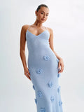 Beach Hoodie Jersey Knitted Embroidered Sling Skirt Sexy-Back Tying With Ass Long