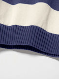 Striped Crew Neck Knit Sweater-Outfit